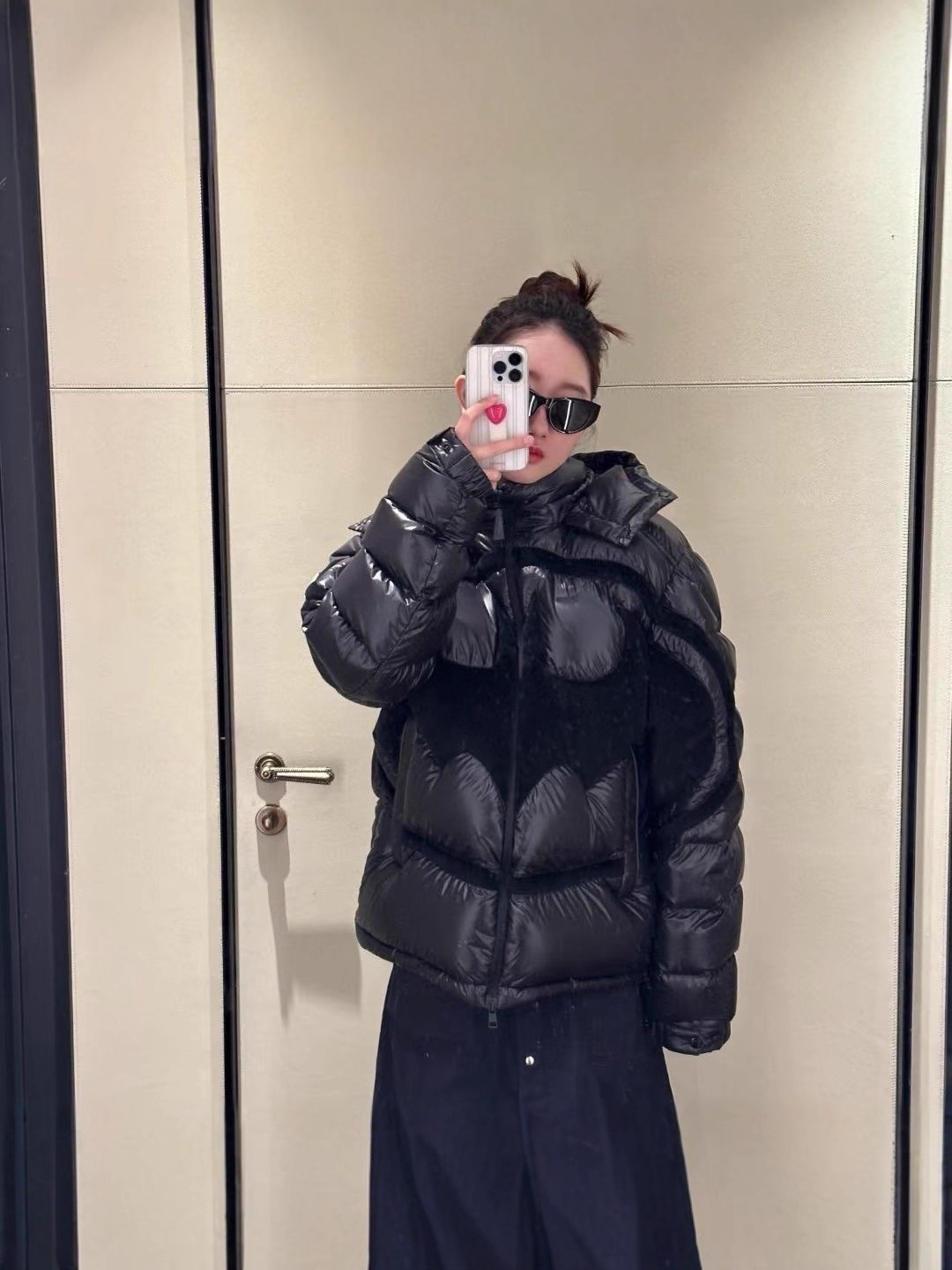 Batman co-firmó un nuevo abrigo de invierno con capuzas, vestido de algodón de empalme para parejas de moda, versátil, protección gruesa