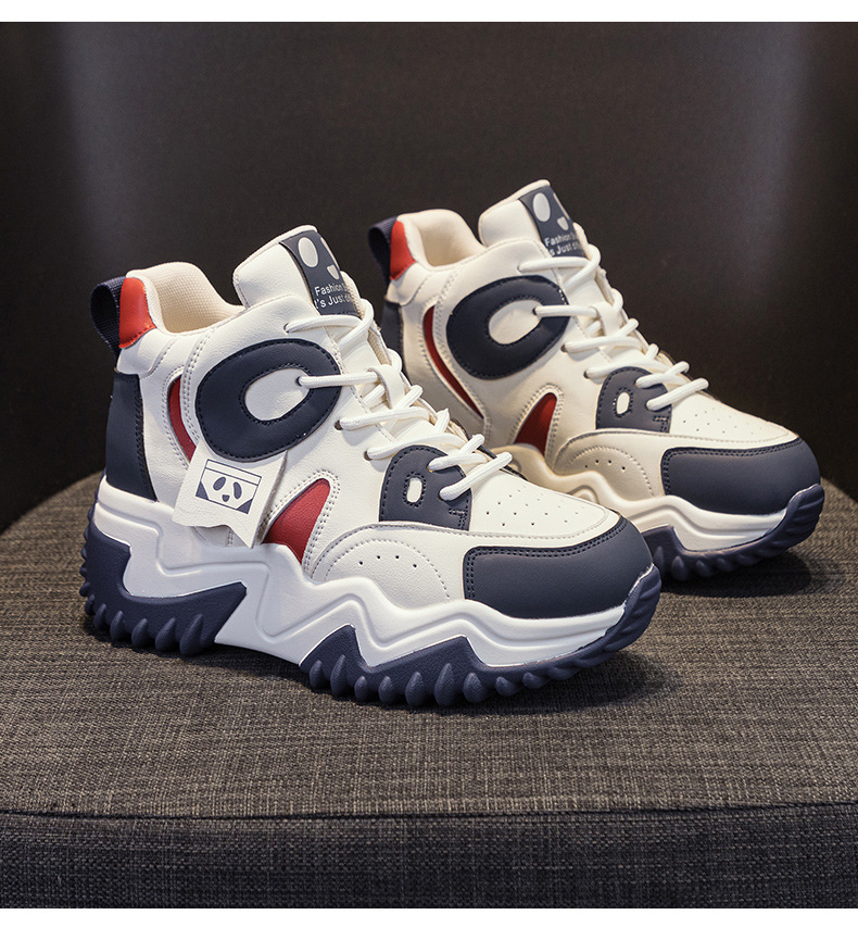 Giày sneaker nữ đế dày tăng chiều cao phong cách dad shoe mùa thu 2026 — M2503 Màu nâu, M2503 màu đen, M2503 màu xanh lam chi tiết 16