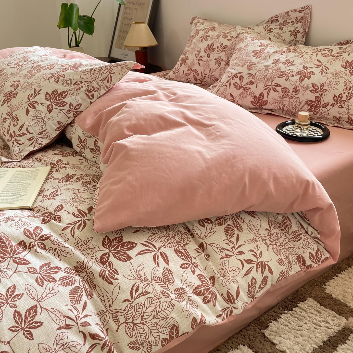 Algodón grueso de cuatro piezas, sábanas de algodón lavado con agua, dormitorios de estudiantes, tres piezas