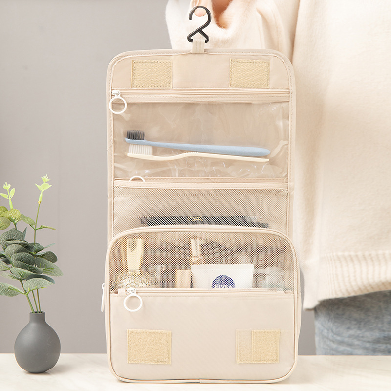 Handheld folding capacious cosmetic bag for traveling, storage bag, Birthday gift, custom-made