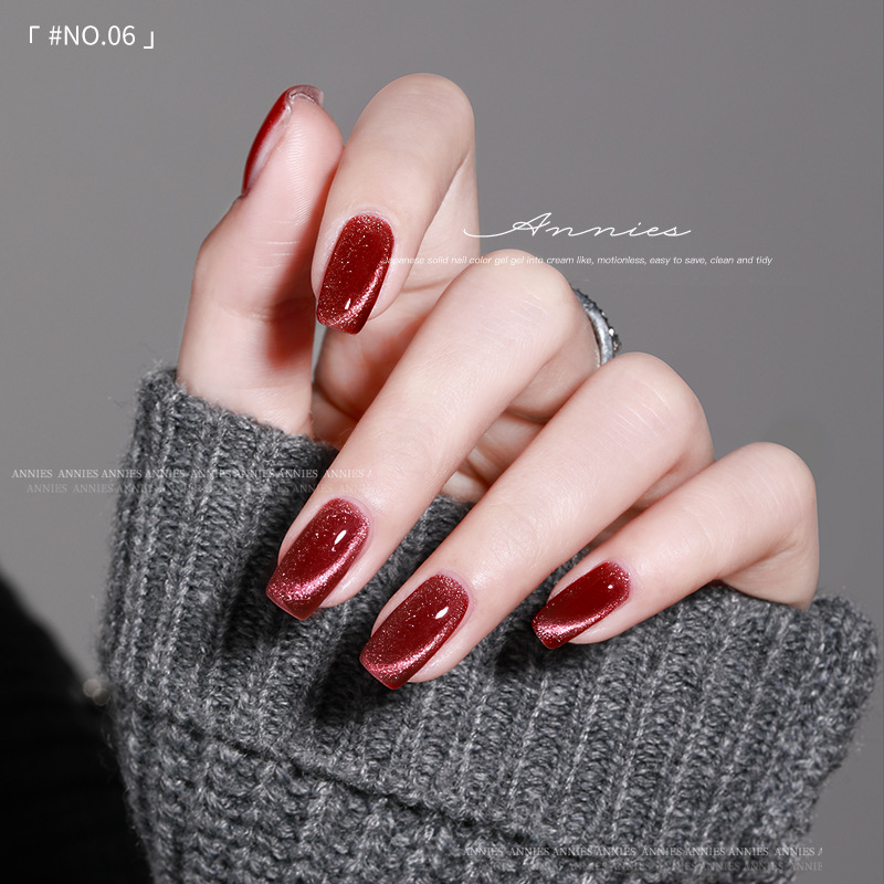 Nail Ruby CAT EYE Nail Polish pegamento 2023 flash plasma vino tinto cristal rojo CAT EYE Factory wholesale