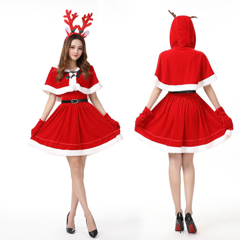 Sexy adult Christmas party dance stage ds fashion performance whole single nightclub dress Japanese animation $X24