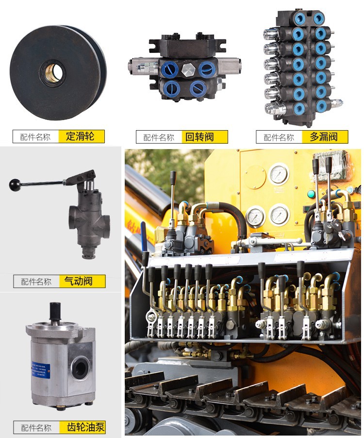 Mining Drilling Rig Parts: Oil Cylinder Kg726, Motor Main Bearing, Sealing Ring, Anti-Wear Plate, Rotary Unit, Multi-Way Valve