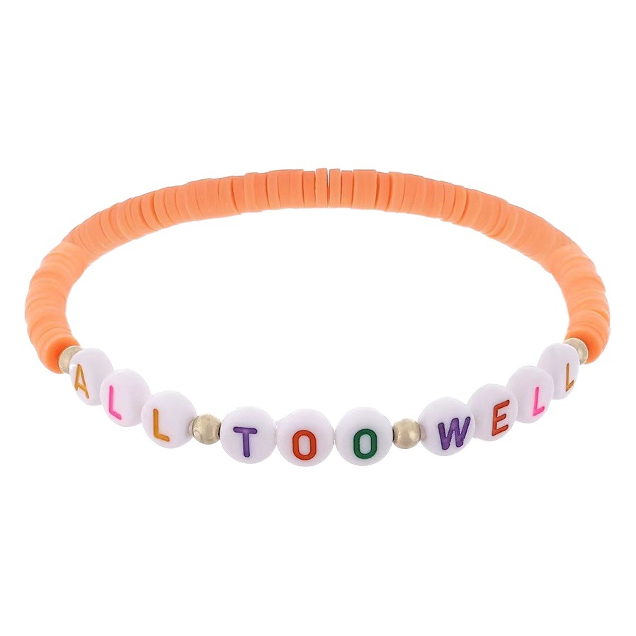 Pulsera de carta colorida pulsera de cerámica suave 12 Taylor pulsera elástica pulsera joyería amante