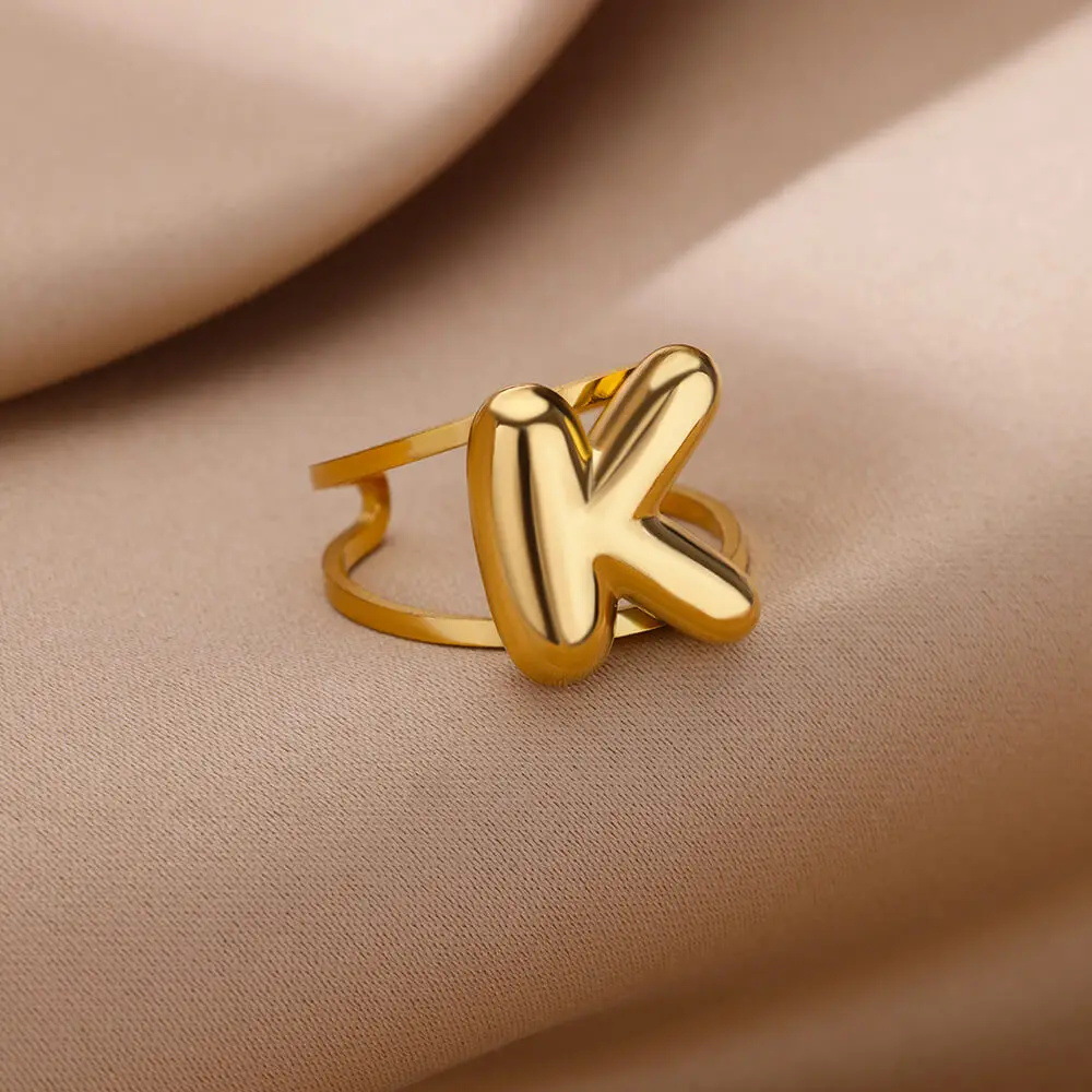 9g Weight 0.03µm-0.05µm Gold Plating Thickness PVD Coated Gold Plating Process Real Gold Plated Plating Material Stone-Free Inlay Material Open Rings Classification 1 Piece Quantity Casual, Daily Occasion 304 Stainless Steel Material Letter Pattern All Seasons Season Unisex Gender Simple Style Style Waterproof Non Tarnish, Plating Craft PVD Coated Real Gold Plated Letter 304 Stainless Steel Simple Style Waterproof Non Tarnish Open Rings 14