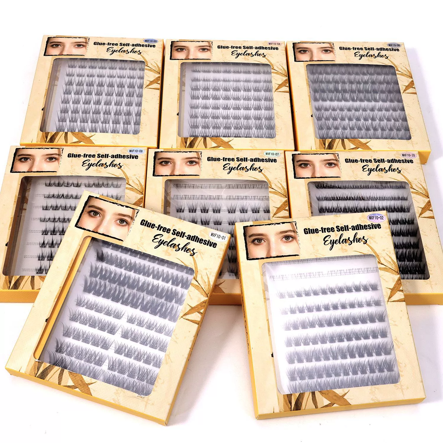 Dense curling self-adhesive false eyelashes for eyelashes, Amazon, European style