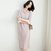 Spring and summer new women’s fashion loose medium length large size dress