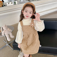 女童秋季套装儿童时髦洋气吊带裙两件套2025新款宝宝秋冬韩版女孩