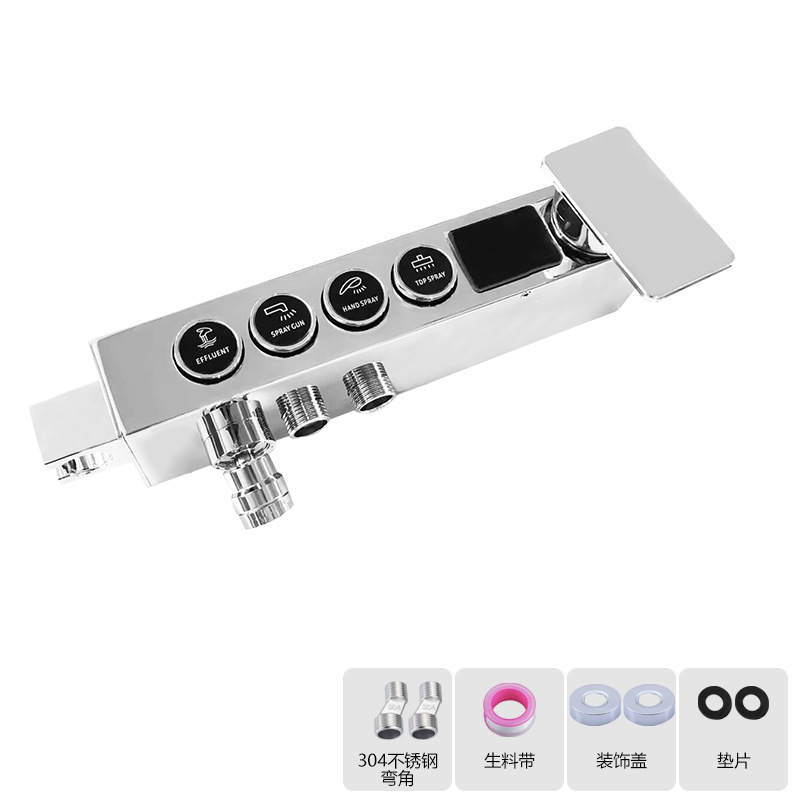 Válvula de mezcla de temperatura constante de acero inoxidable baño interruptor de agua caliente y fría accesorios de ducha grifo universal cuerpo