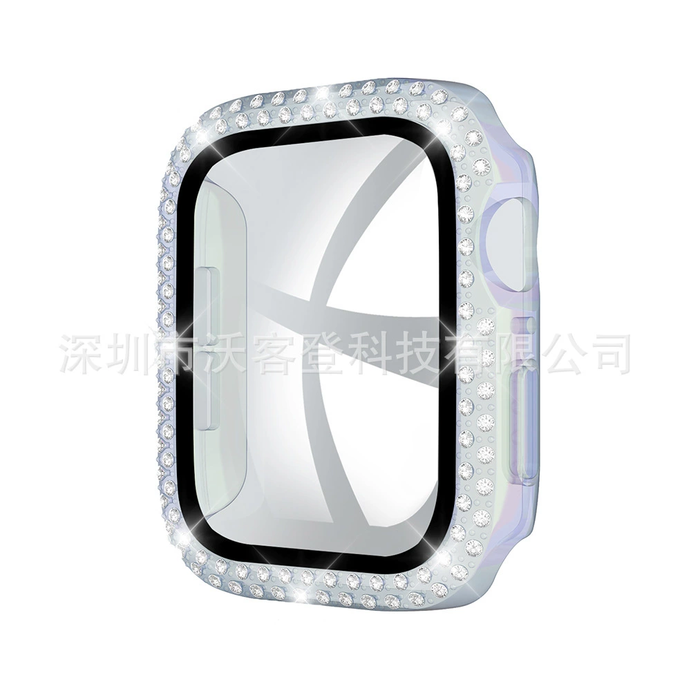Suitable for Apple Double Diamond Frame Steel Case PC case PC case Apple Watch8/SE/7/6/5/4/32