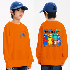 2024 Spring Cross-border E-commerce Supply Amazon Spring and Autumn Children's Apparel Printed Round Neck Long Sleeve Pure Cotton Capless Sweatshirt