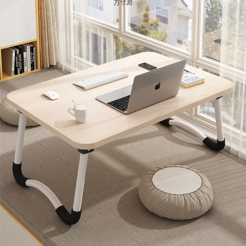 Folding Small Desk for Bed, Sturdy and Enlarged, Can Hold a Keyboard, Suitable for Middle School, High School, and College Dorms