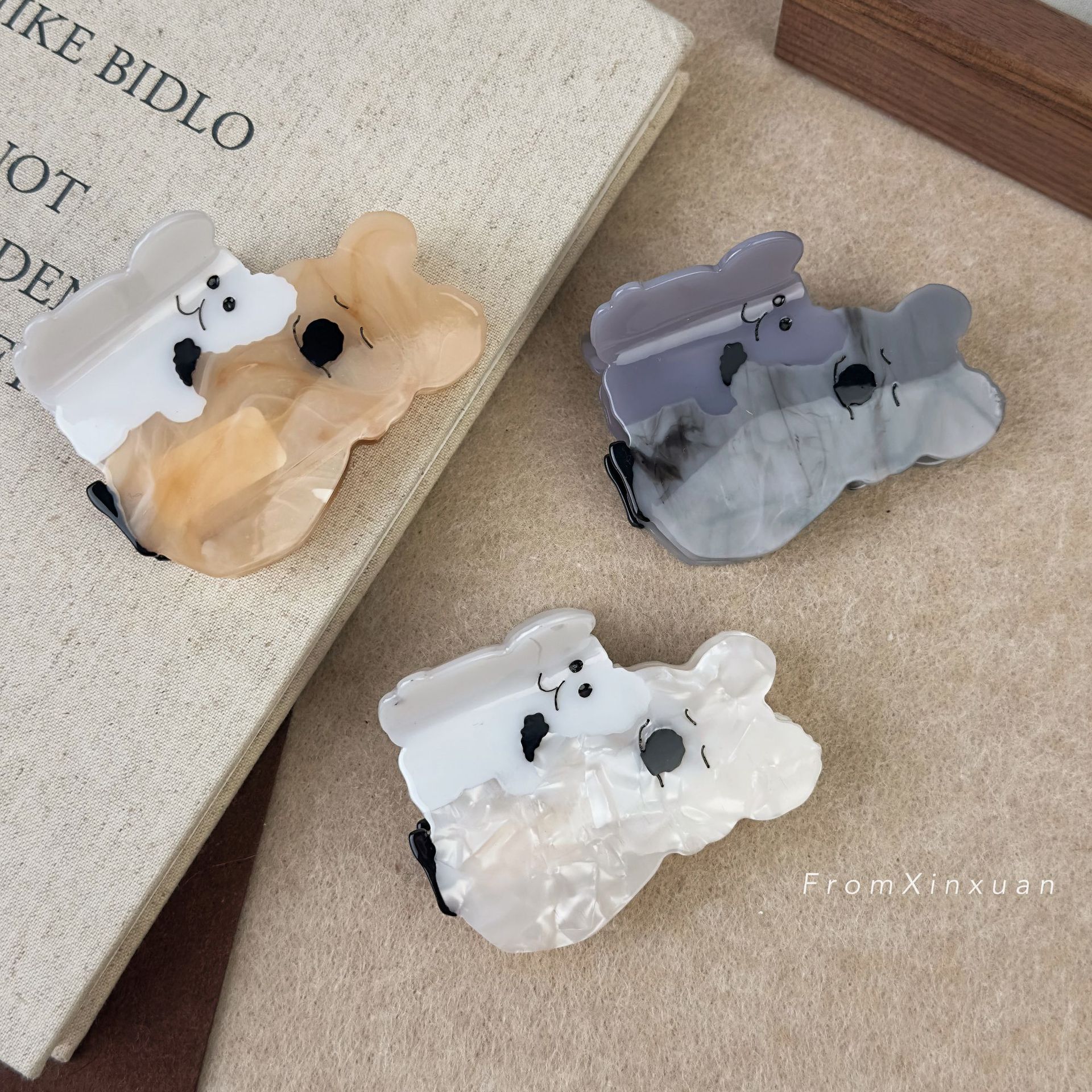 Französische süße Tier Kaola Acetat Haarnadel weibliche große Nische kreative Clip Hinterkopf Haar-Accessoires 2023 Neu_voghion.com