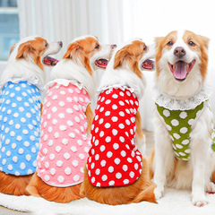 金毛拉布拉多宠物大狗狗衣服圆点花边秋冬猫咪衣服饰用品跨境批发