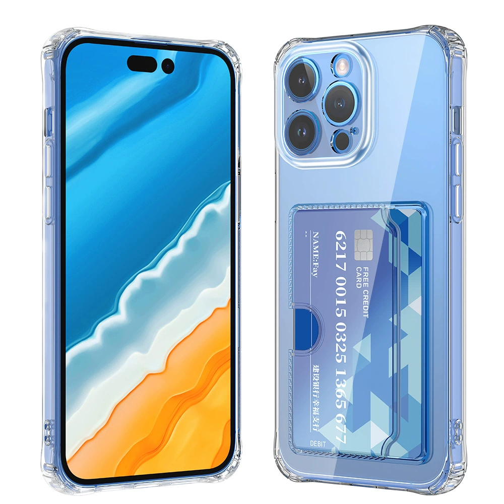 Защитный кейс для Apple iPhone 17 Series, прозрачный держатель для карт TPU, защита от падений