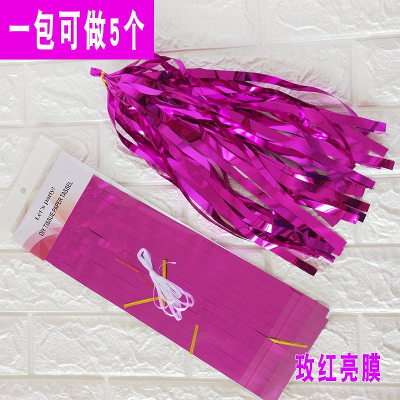 Fijación de papel al por mayor 5 / paquete de cinta de color tirar de flores decoración de la habitación de bodas suministros de fiesta europeos y estadounidenses