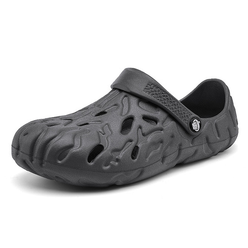 Plus size 49 hole shoes for men in summer, men's toe-toe slippers, non-slip and wear-resistant beach shoes for driving,