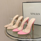Size 35-42, 2023, new fashion, versatile, transparent, thin, thin, high-heeled sandals
