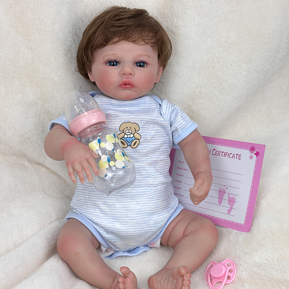 Bebé caliente venta 18 pulgadas bebé muñeca pesada muñeca transfronteriza simulación realista juguete algodón