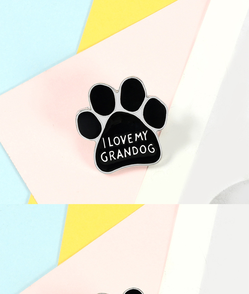10g Weight Brooches Classification Holiday, Daily Occasion Alloy Material Letter, Paw Print Pattern Unisex Gender Enamel Design Cartoon Style Style Cartoon Style Pin Letter Paw Print Alloy Enamel Unisex Brooches 6