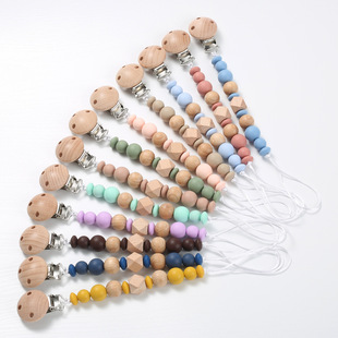 New infant supplies interval octagonal beads nipple chain soothing baby bite molar nipple chain anti-drop chain