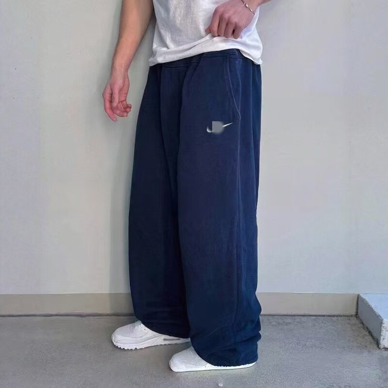 Couple's Wide-Leg Casual Sweatpants with Embroidery, Soft and Skin-Friendly, Warm Fabric, Simple Design, Height-Enhancing and Slimming Sweatpants