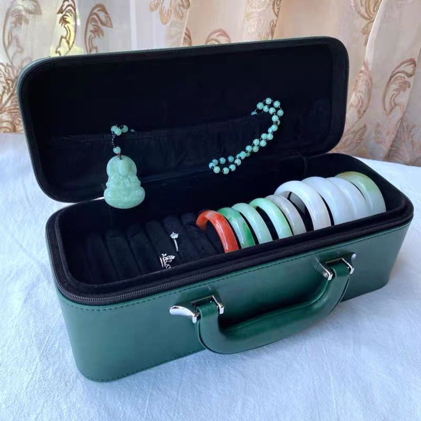 Brazalete caja de almacenamiento 15 dígitos brazalete caja de joyería jade jade caja de oro y plata caja de exhibición caja de joyería portátil caja doméstica