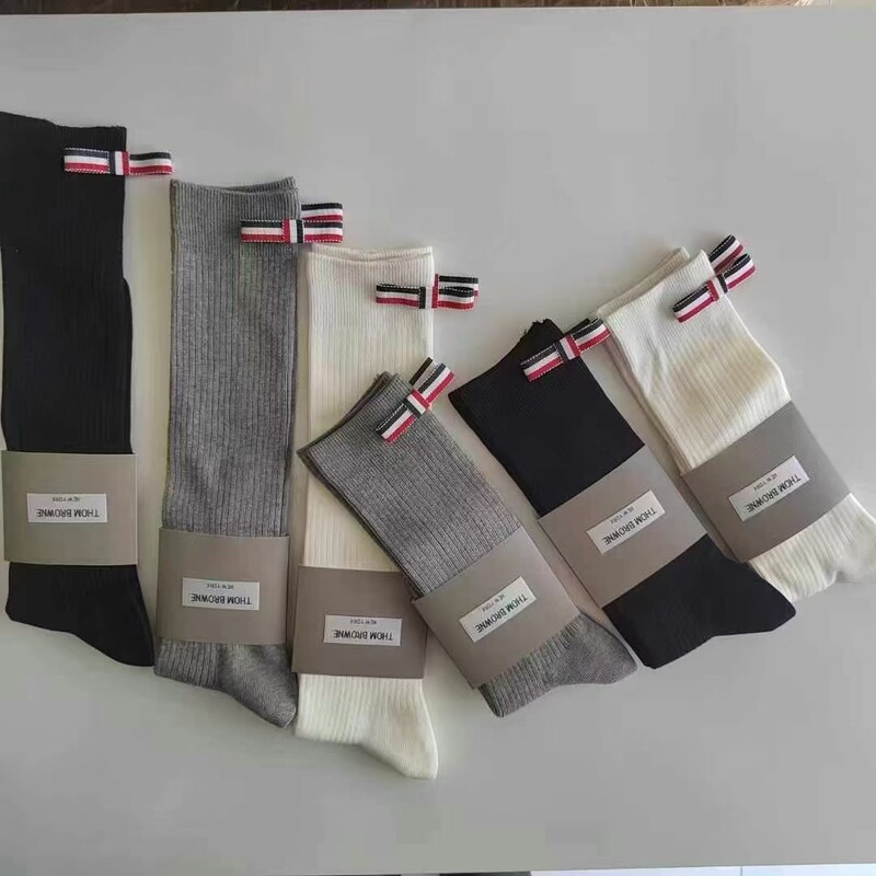 TB Four Bar Middle Barrel High Barrel Short Barrel Over Knee Calf Socks Japanese Fashion Brand jk Ladies College Style Four Seasons Socks