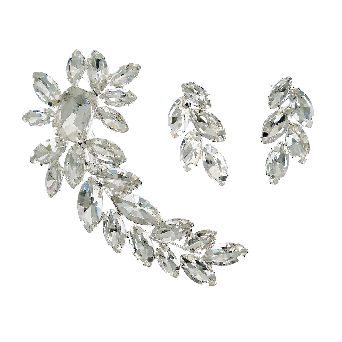 Romantic Shiny Leaf Alloy Inlay Rhinestones display picture 5