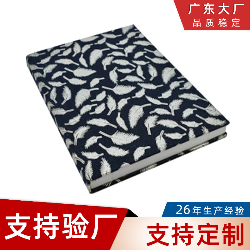 Bloc de notas de color blanco y negro hermoso regalo creativo de tapa dura impresa logotipo creativo denim libro mayorista