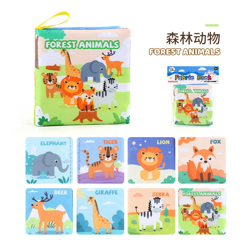 Libro de tela para bebés juguetes de educación temprana animal marino libro de Palma a prueba de lágrimas libro de tela para bebés cognitiva múltiple Amazon