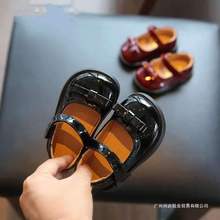 婴儿公主鞋女宝宝鞋子1一3岁女童单鞋软底学步鞋黑色小皮鞋春秋款