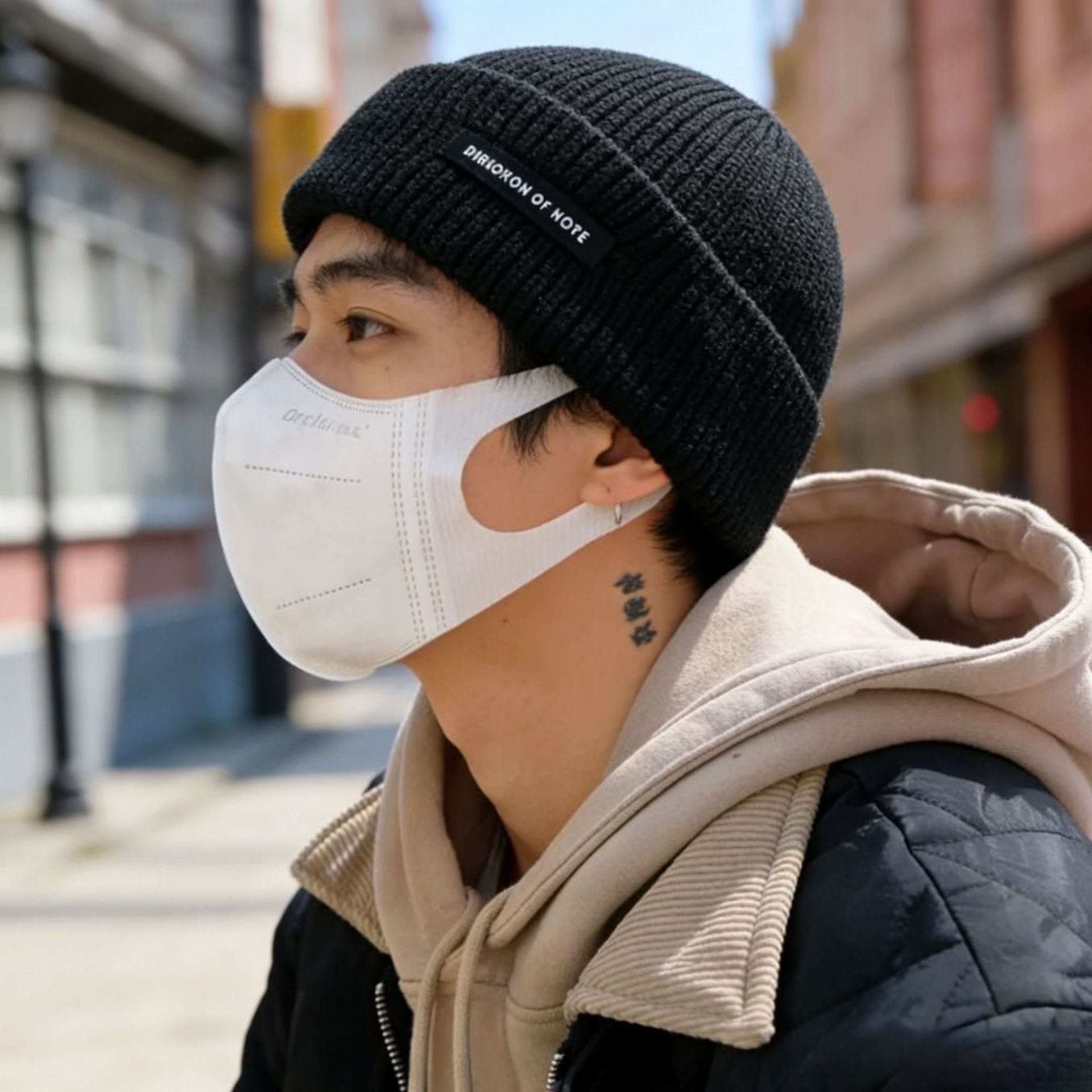 Fashionable Dopamine Hats for Men and Women, New Autumn and Winter Knitted Wool Hats, Outdoor Street Style Versatile Warm Ear-Protecting Hats