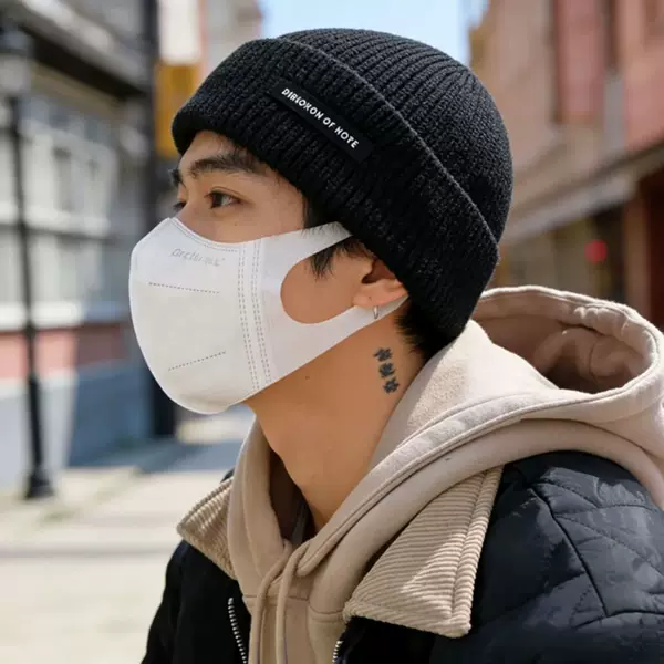 Fashionable Dopamine Hats for Men and Women, New Autumn and Winter Knitted Wool Hats, Outdoor Street Style Versatile Warm Ear-Protecting Hats