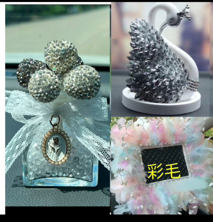 Decoraciones de automóviles Camellia creativa nueva consola central de verano joyas de automóviles chicas decoración de plástico