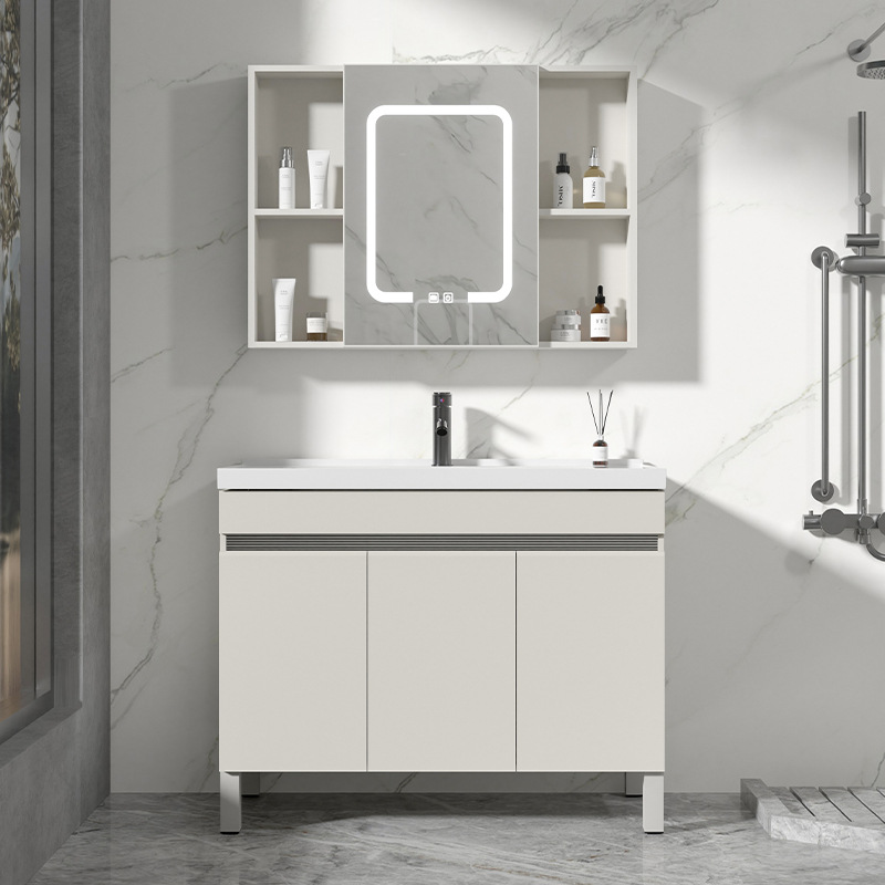 Baño de abeja tipo piso gabinete de baño baño lavabo gabinete combinado balcón lavabo cerámica integrada mesa de lavandería