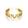 Adjustable ring stainless steel suitable for men and women, simple and elegant design, 14 carat