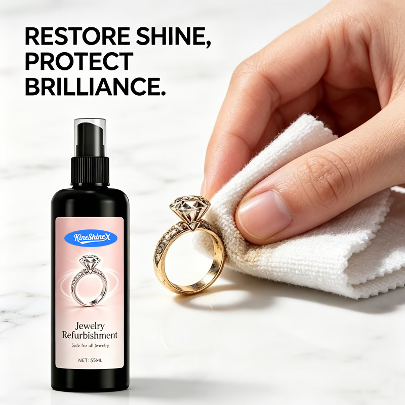 Kineshinex Jewelry Polish New Polishing Spray Quickly Removes Oxidation and Blackening, Restores the Shine of Jewelry