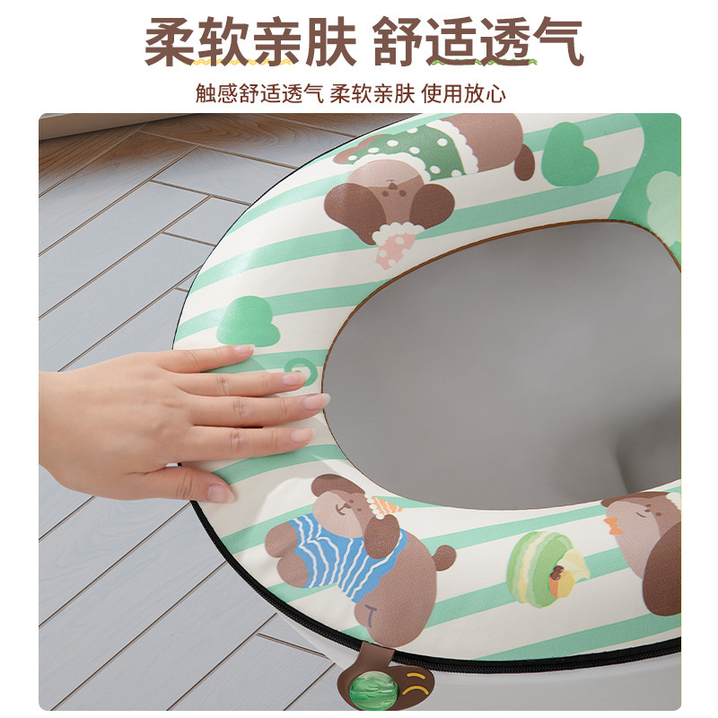 防水、洗濯不要、アロマセラピー付き便座クッション、オールシーズンジッパー付き家庭用便座クッション、夏用便座クッション|undefined