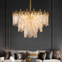 Lighting: Modern Minimalist Creative Designer Chandelier with Full Copper, Suitable for Living Room, Dining Room, Bedroom - European and American Style Copper Chandeliers