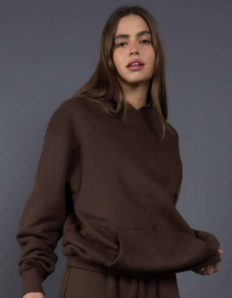Nuova felpa con cappuccio nera da 400 g, per uomo e donna, con spalle cadenti, oversize, foderata in pile, spessa e calda, unisex, invernale_voghion.com