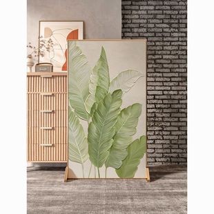 Bedroom Home Office Blocking Green Plant Aluminum Screen Partition Living Room Modern Simple Cream Style Cross-Border