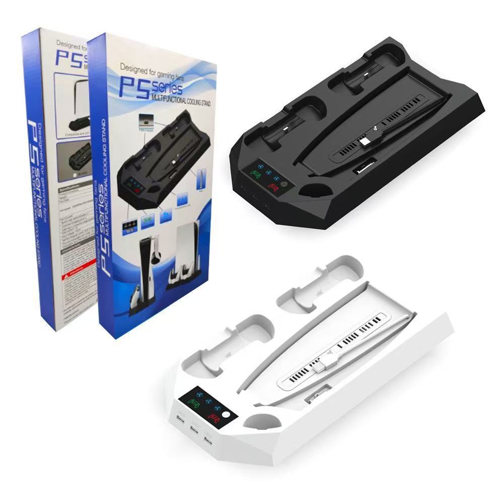 New Product P5 Slim/Ps5 Host Cooling Bracket De/Uhd Fan Base Multi-Function Handle Direct Plug Charging