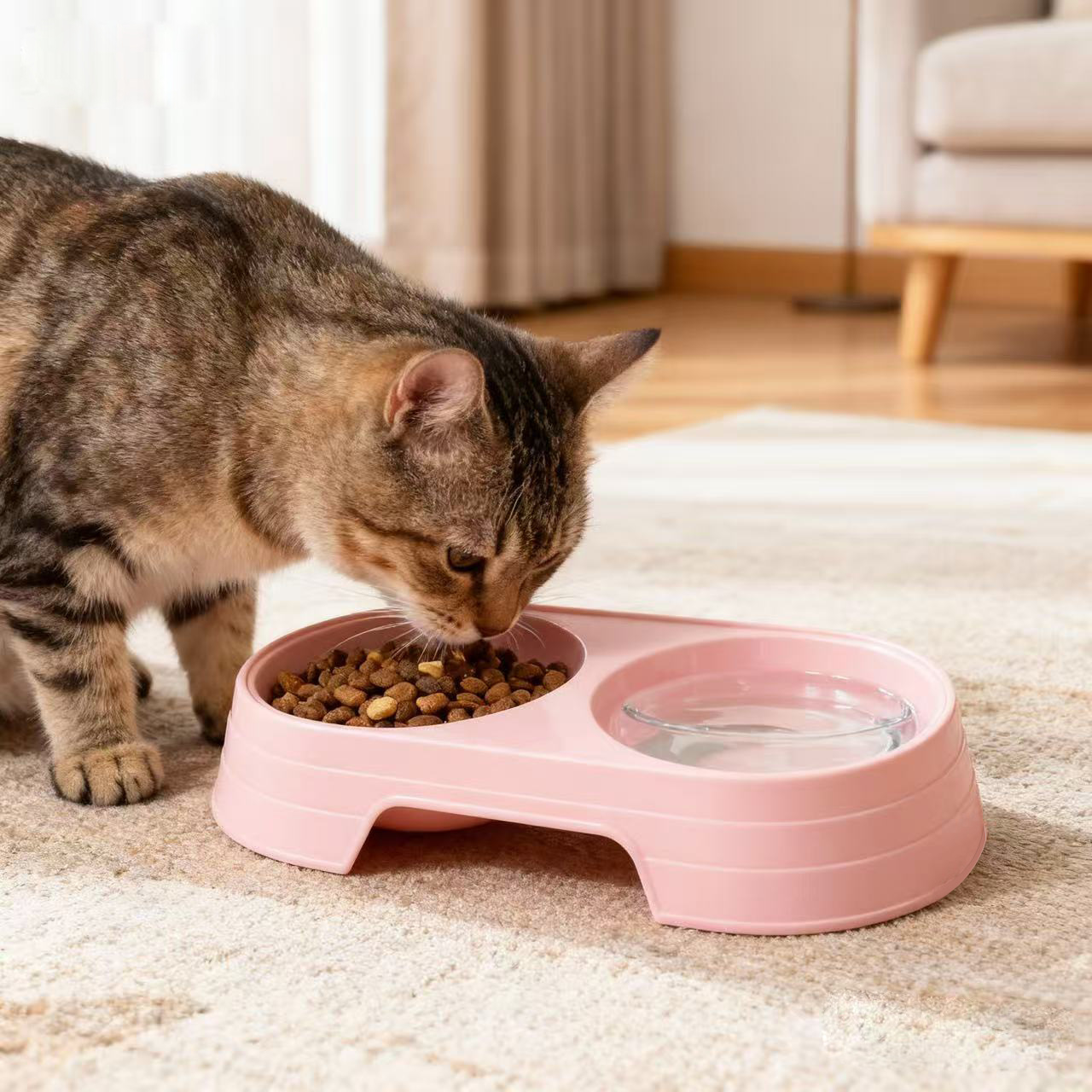 고양이 그릇, 이중 그릇, 일체형 고양이 밥 그릇, 고양이 물 그릇, 애완동물 식기, 고양이 사료 그릇, 고양이 사료 그릇, 강아지 그릇, 고양이 및 강아지 용품