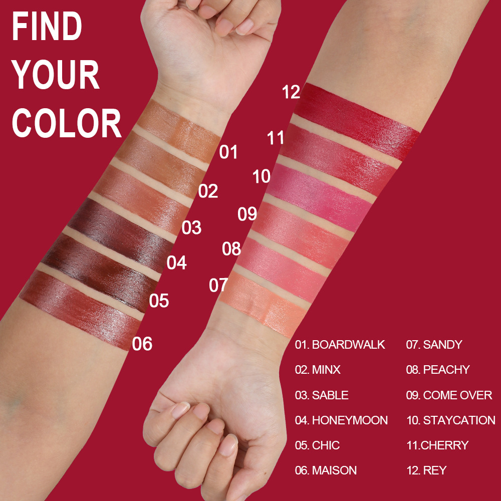 OCHAIN Cross-Border Lip Plumping Brightening Waterproof Long-Lasting Non-Fading Mirror Finish Moisturizing Lipstick_voghion.com