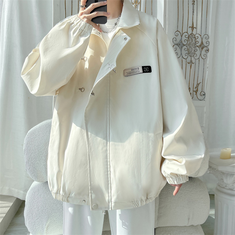 Estilo europeo y americano Vibe piloto chaqueta Primavera de los hombres oversize retro americana ropa montar ropa