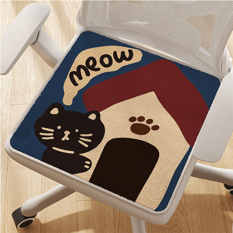 2025年冬季毛绒坐垫加绒办公室椅子椅垫久坐专用屁股垫软垫子批发