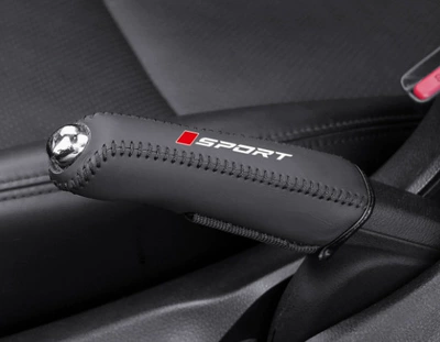 Handbrake Protective Cover, Leather: Sürətlər qutusu və əl tormozu başlıqları - black-black-line-s