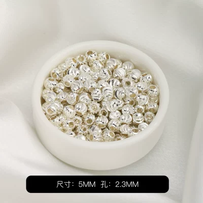 Zərgərlik ara hissələri | beads - silver-5mm-vertical-cut-watermelon-beads-100-pieces