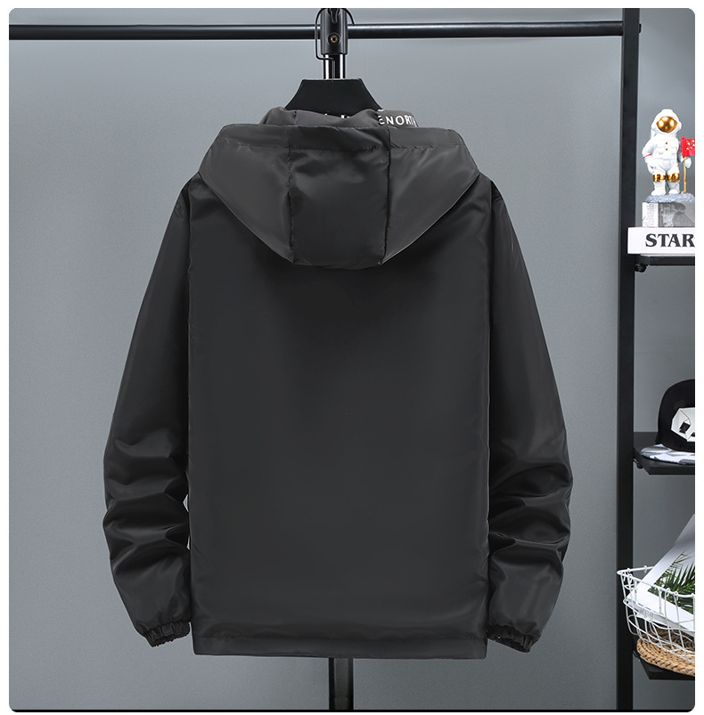Oversize vändbar jacka för herr vår och höst stil_voghion.com